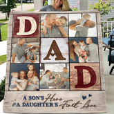 Livraison gratuite✈️Couverture photo de famille personnalisée - Cadeaux pour papa mari
